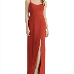 Bella Bridesmaids Dessy Dress in Amber Sunset